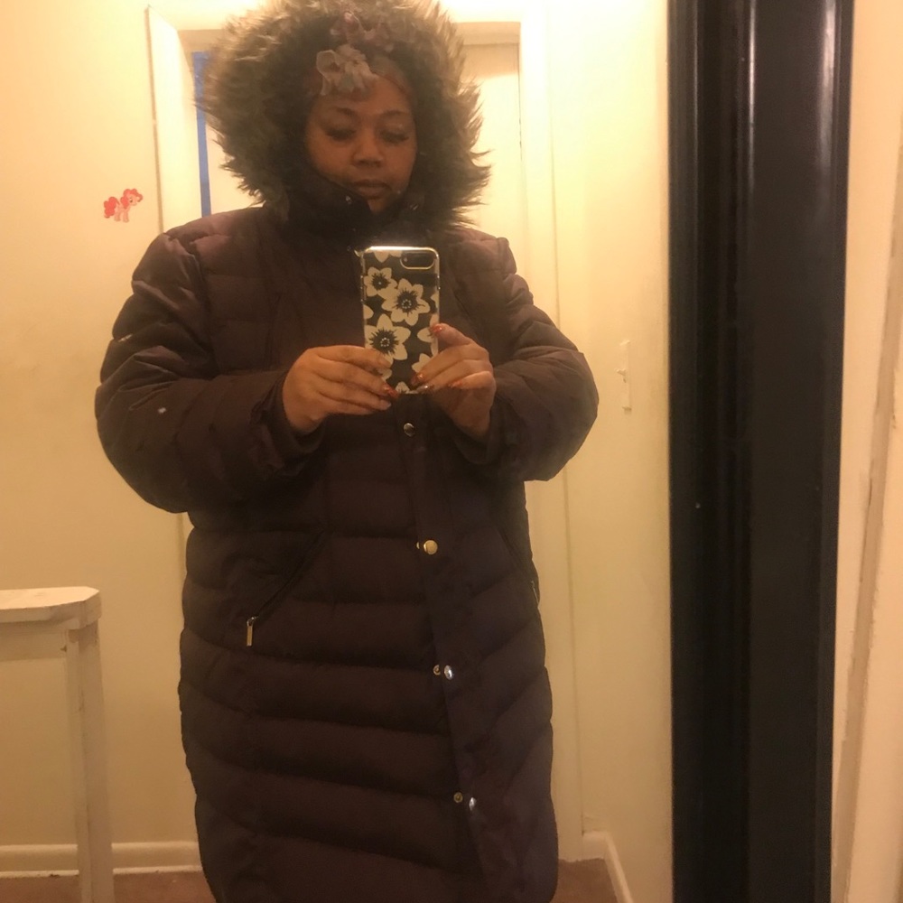 Michael Kors 3x burgundy coat very warm lightly